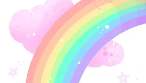 手绘可爱的彩虹矢量素材aieps