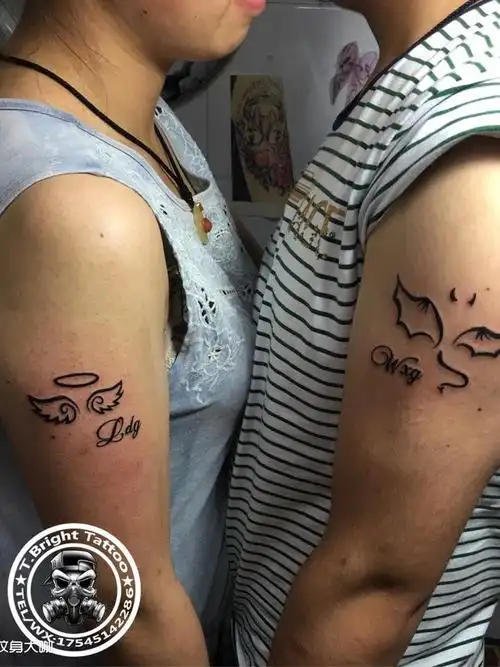 情侣小翅膀_纹身图案手稿图片_邹宏亮的纹身作品集