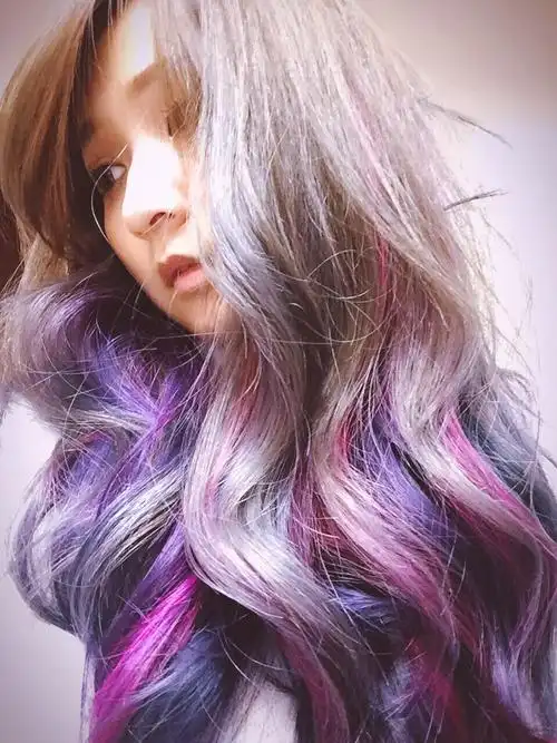 流行乾燥花发色丁香粉雾紫