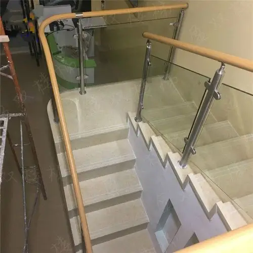 子木雅居304玻璃楼梯工程扶手不锈钢立柱阳台根楼梯立柱大刀片栏杆