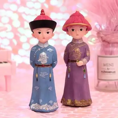 中国风娃娃摆件一套全套可爱古风少女小玩偶宫廷格格女孩汉服礼品