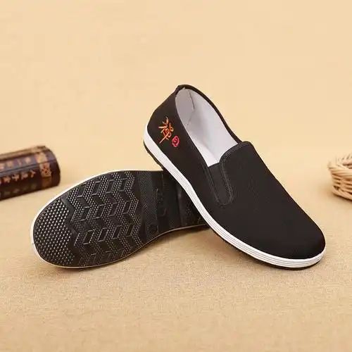 新款老北京布鞋透气休闲鞋软底男单鞋个性男鞋刺绣男布鞋男工作鞋