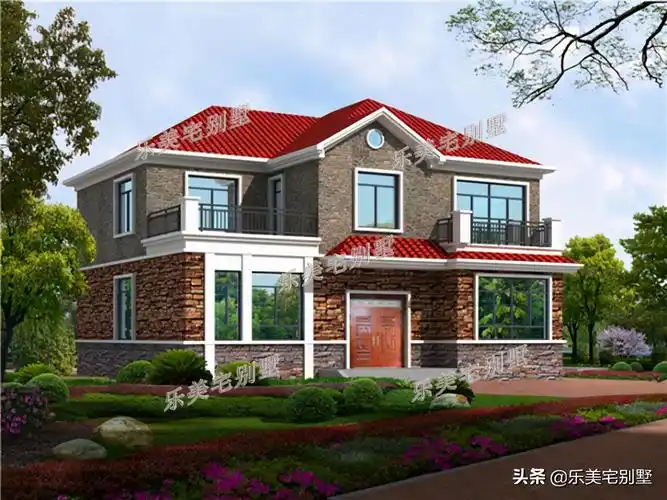 7套农村二层别墅房屋设计图,双露台 卧室套间,风水布局好