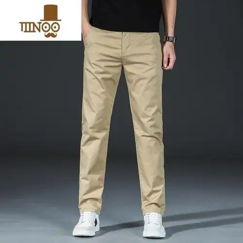 yanxu高端休闲裤男2023秋季新款宽松直筒男士商务爸爸装长裤子