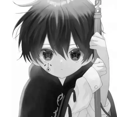 黑白动漫男头ins高级感