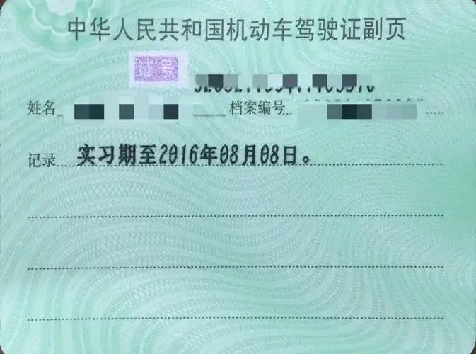 实习期驾照