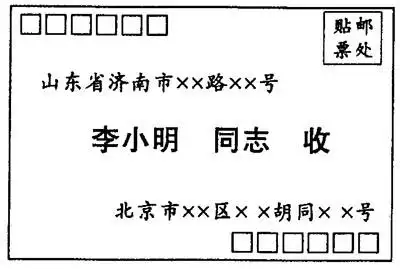 信封的写法