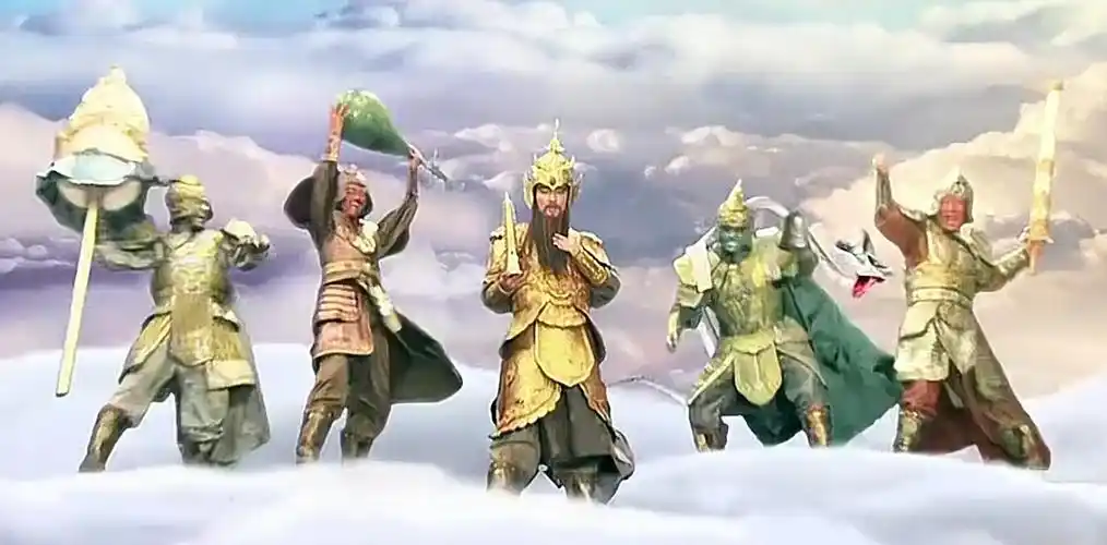 2011版《西游记》托塔李天王和四大天王稍后的《封神演义》第四十回