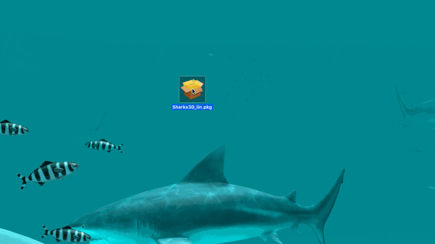 sharks 3d for mac(3d海底鲨鱼动态壁纸)