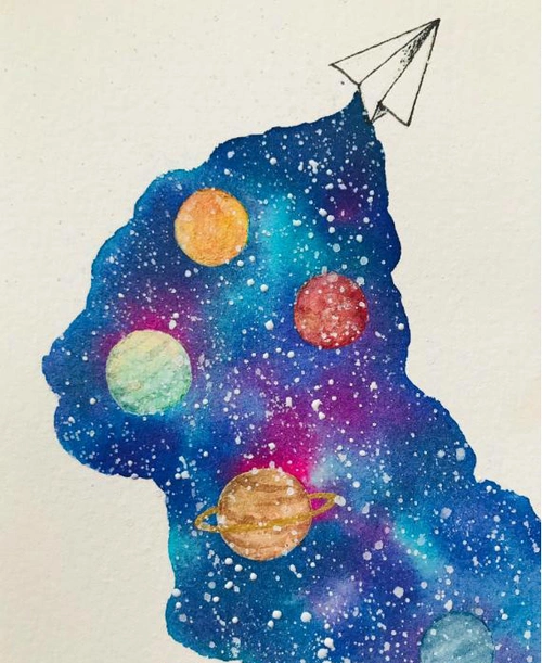 星球水彩画简单教程步骤