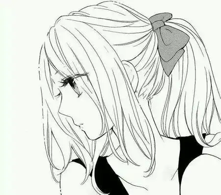 简笔画少女高冷