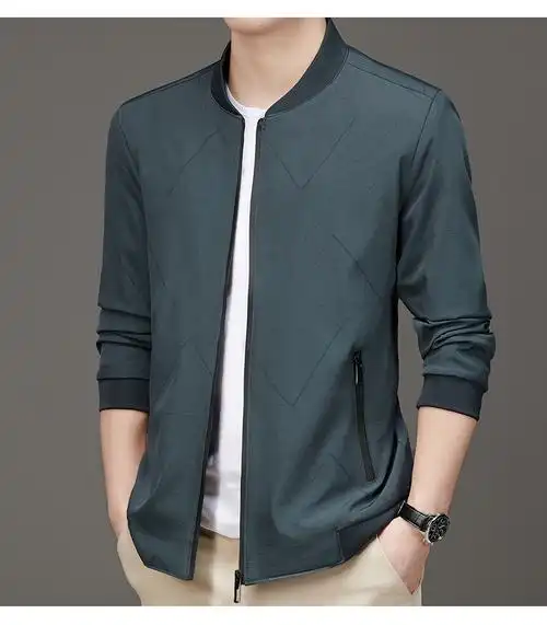 bqen品牌夹克男秋季新款男士夹克外套春秋薄款时尚商务休闲中年爸爸装