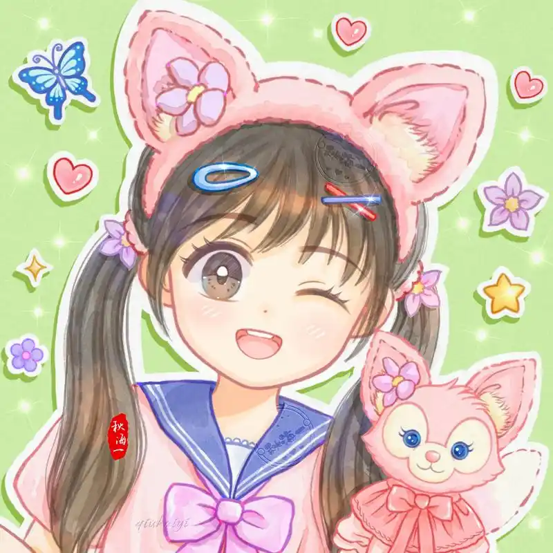 玲娜贝儿|女生头像|迪士尼 q版女生头像画好啦                  搬运