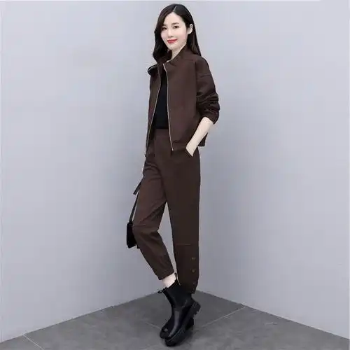 休闲时尚套装女春秋季2023年新款小个子减龄女装洋气时尚套装