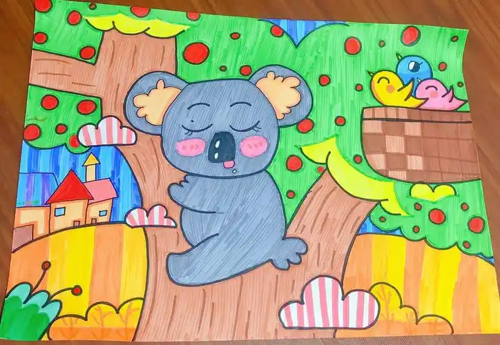 儿童画范画临摹作品