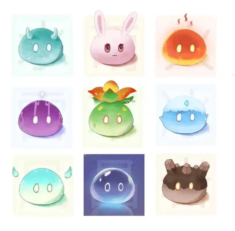 原神史莱姆.一大波史莱姆头像 #二次元 #原神 #史莱姆#头 - 抖音