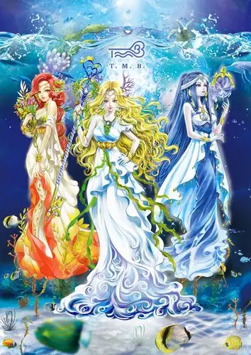 tmb【海洋女神thalassa塔拉萨】传奇三姐妹(保养品形象设计)hoelex浩