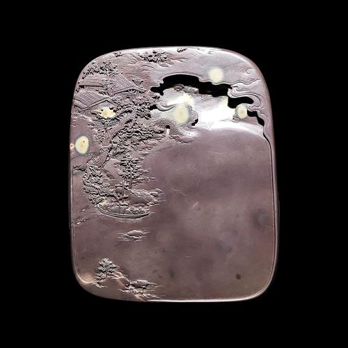 【孤品】国家非遗 工艺美术大师 梁焕明端砚《江清月近人》坑仔岩肇庆