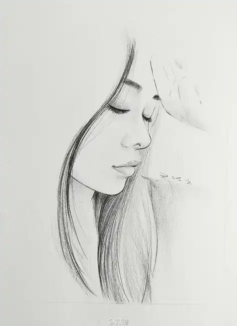 人像素描图片人像素描画教学