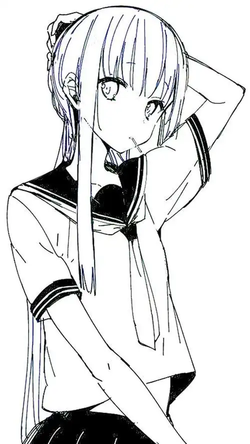 动漫 简笔画 卡通 漫画 手绘 头像 线稿 7001245 竖版 竖屏