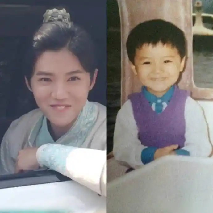 鹿晗童年照,小时候vs长大后,简直一模一样!