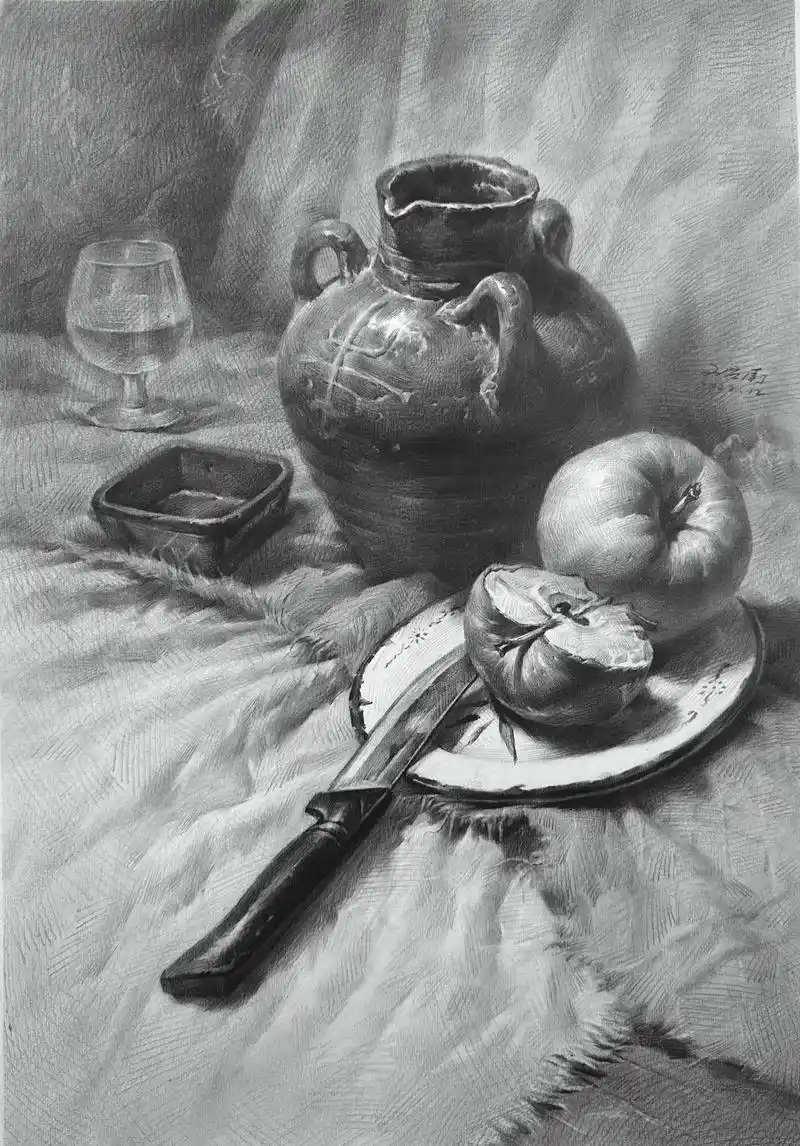 美术生 #素描静物 #美术老师的日常 #零基础学画画 - 抖音