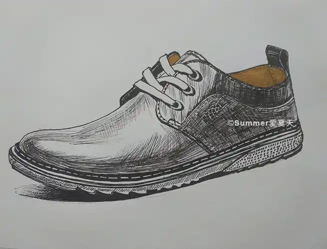 每日一绘146速写鞋子系列皮鞋