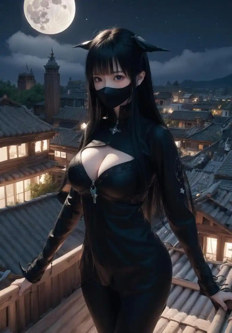 ai性感妖娆的蒙面刺客#二次元美图