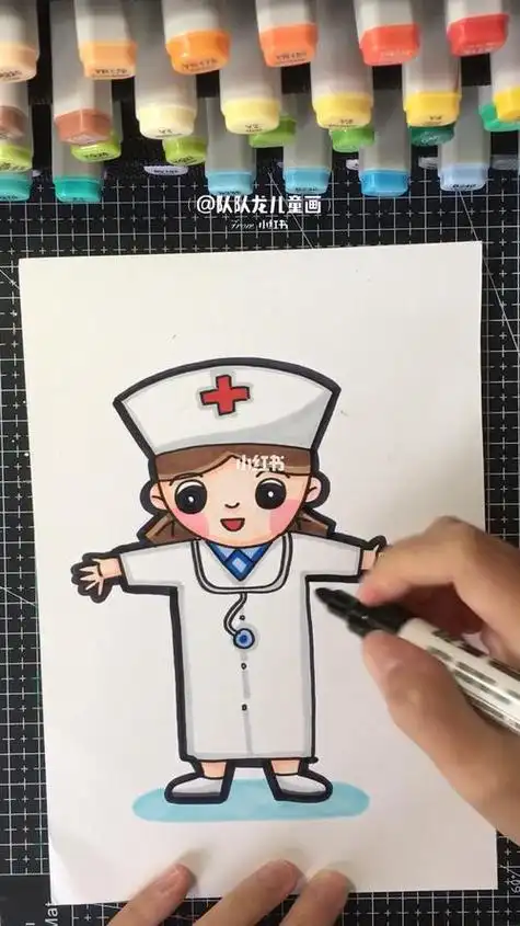 画医生防疫情女医生简笔画怎么画简单卡通女医生简笔画画法令人尊敬的