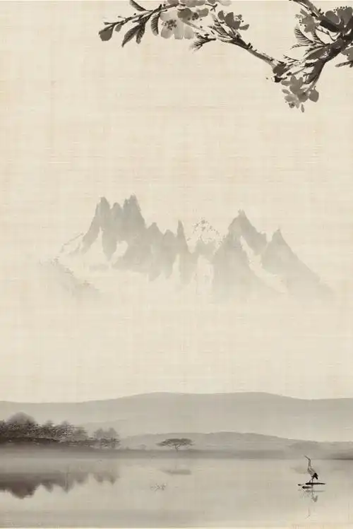 淡雅水墨意境复古海报背景 淡雅 水墨 渐变 意境 简约 复古 中国风