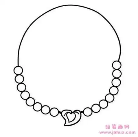幼儿园简笔画珍珠项链