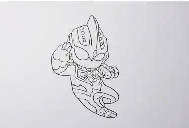 银河奥特曼简笔画简单又帅气
