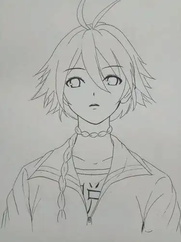 白月初简笔画素描 简笔画图片大全-蒲城教育文学网