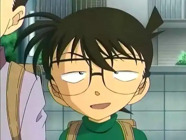 求几张柯南卖萌,撇嘴的图片,像这样表情的.