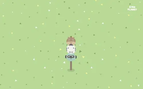 kindplanet,长颈鹿,斑马,猴子,可爱,呆萌,开心,绿色kind planet壁纸