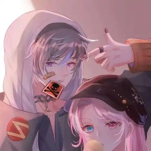 情头|浪漫温柔的动漫情侣头像_wi-fi_图片_字体