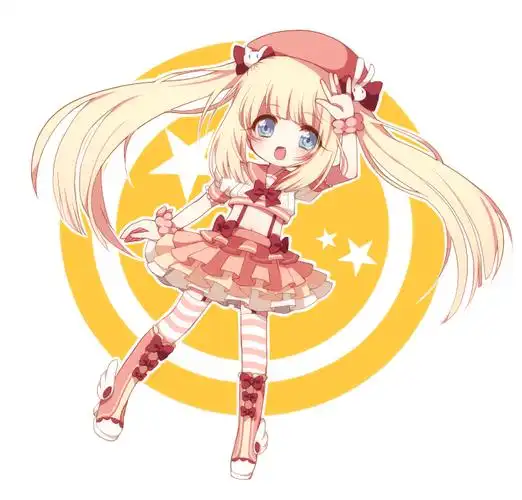 q版二次元的美少女感觉萌萌哒呆萌