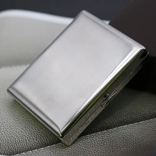 金属高档不锈钢男士拉丝烟盒加厚香菸
