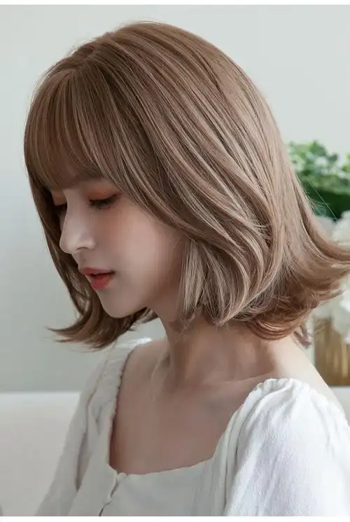 假发女网红短发造型蓬松外翻短卷发发色气质自然韩式发型女全头套