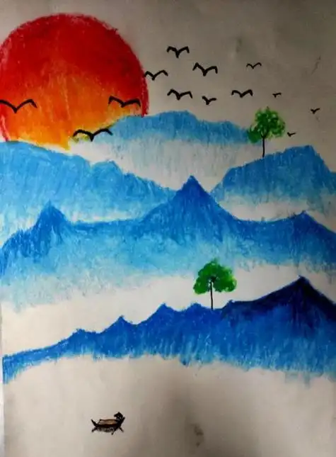 山水画儿童山水画儿童简笔画