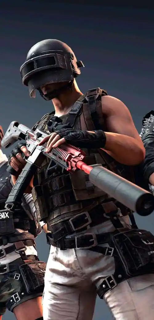 火爆端游绝地求生三级套人物插画手机壁纸