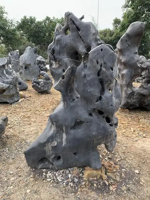 庭院摆放太湖石的重点庭院英德石假山案例