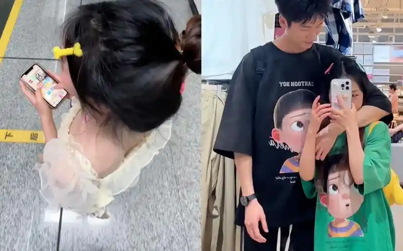 190男生晒自己视角下155女友,小巧玲珑走路都怕踩到她,甜度爆表