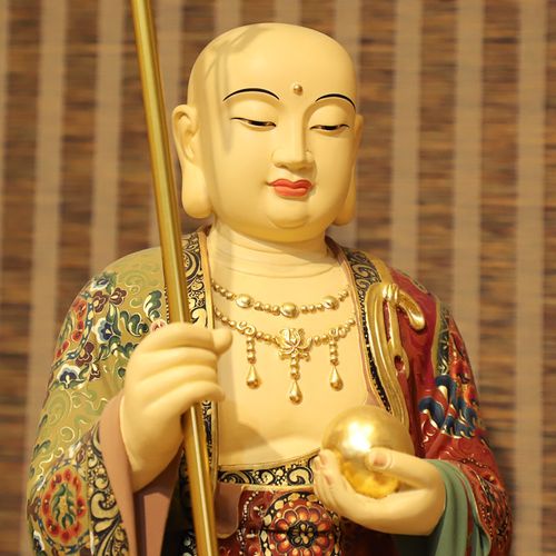 地藏菩萨王菩萨用地供奉家台湾佛像王佛像木雕手工摆件