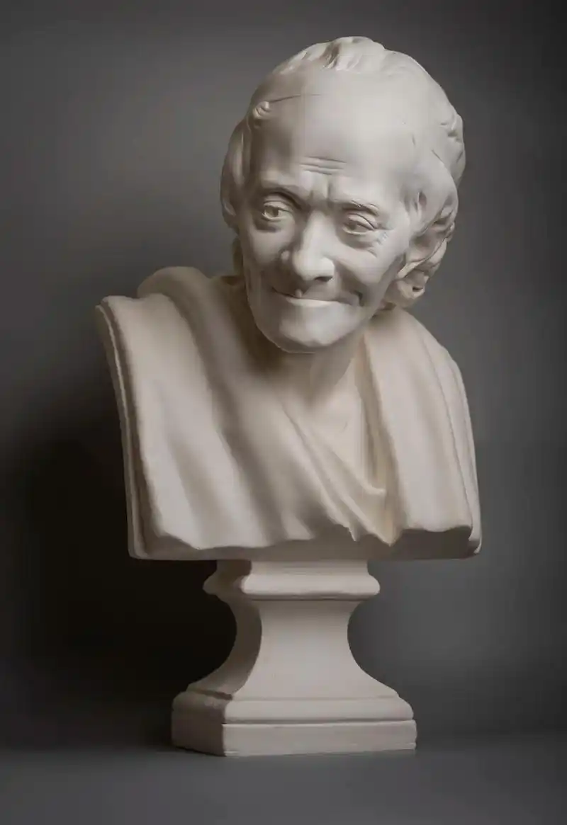少见的伏尔泰石膏头像.#雕塑 #石膏人像 #泥塑 #绘画 # - 抖音