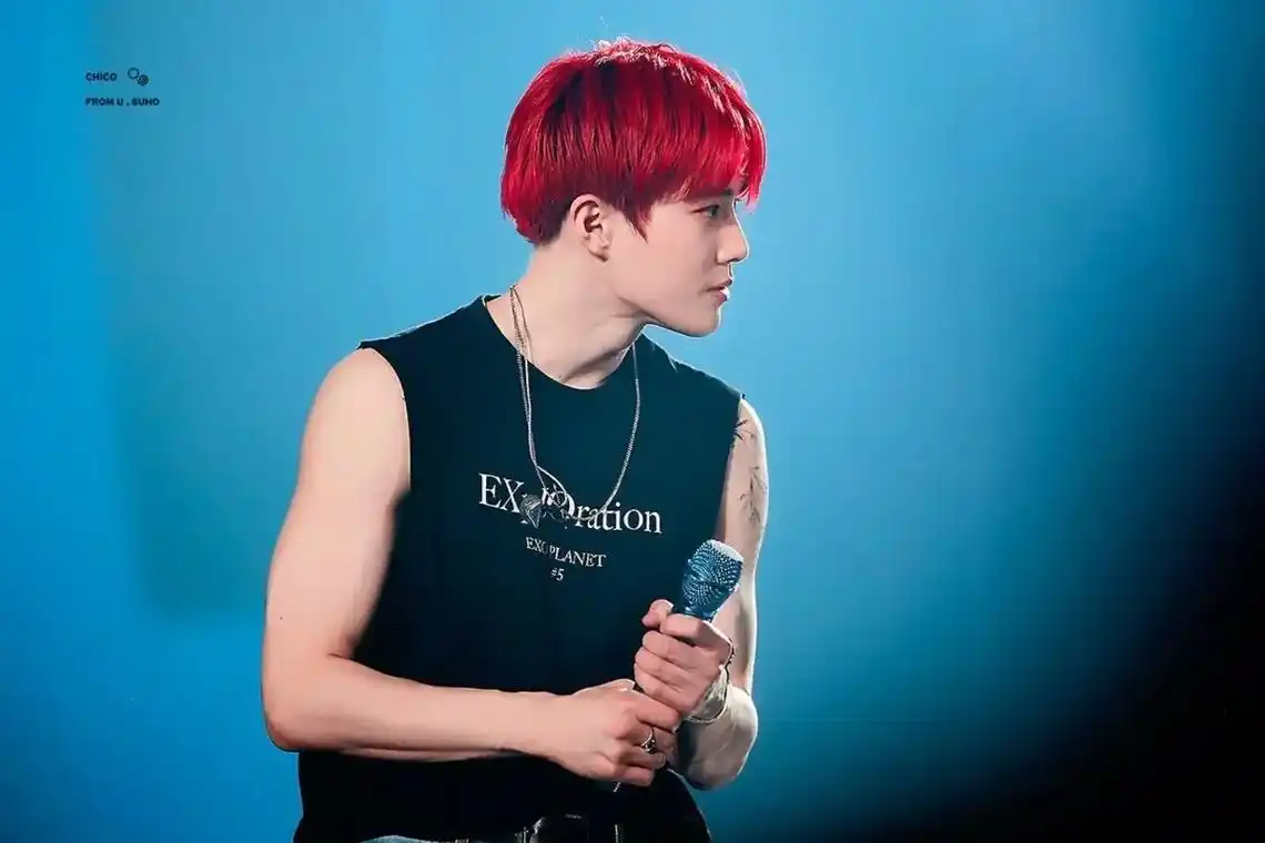 红发勉.#金俊勉 #suho #exo #舞台 #idol - 抖音