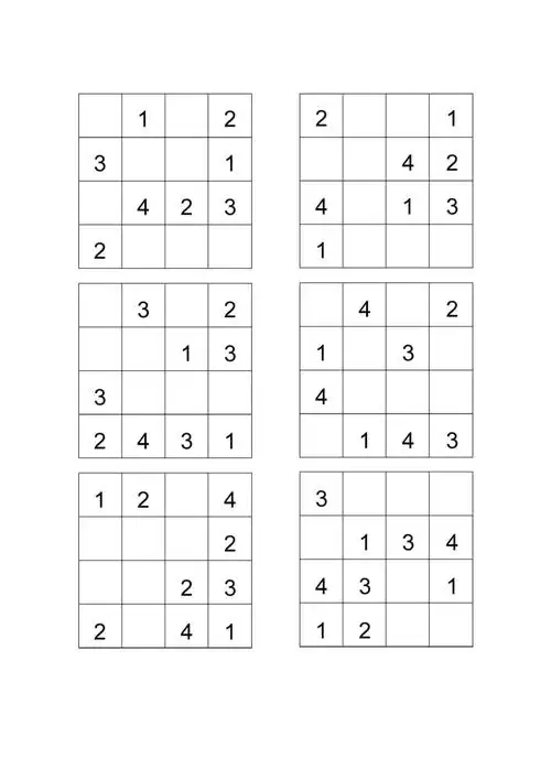 精品数独四宫格简单