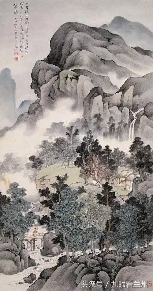 郑午昌山水画作品欣赏,笔墨精到,神韵悠扬