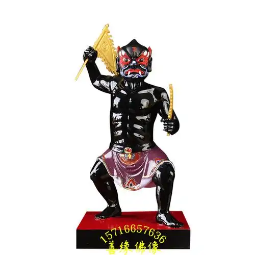 大力鬼王神像图片大全 独角鬼王彩绘神像善缘豫莲花佛像厂直销
