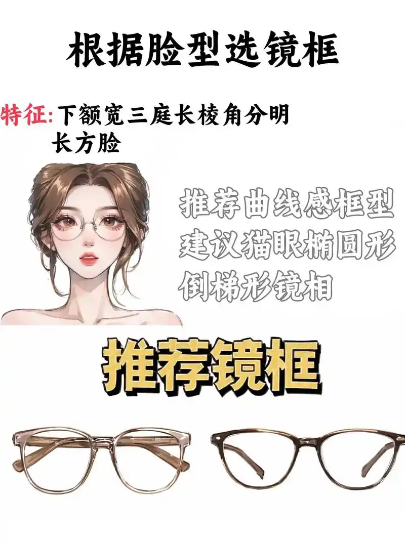 肯定没有人告诉你的根据脸型选眼镜小技巧.